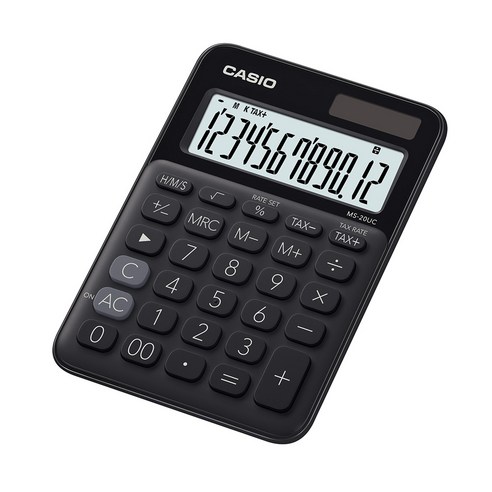 카시오 컬러 계산기 MS-20UC 블랙