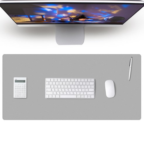 레토 가죽 마우스 장패드 800 x 400 mm LMP002XLC, 그레이