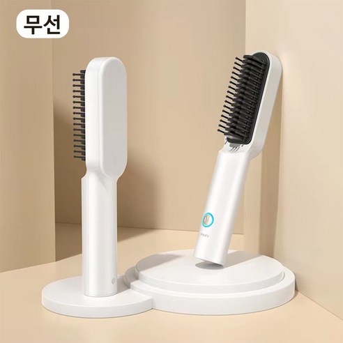 Pealy 무선 고데기 PTC 속열 항온 화이트