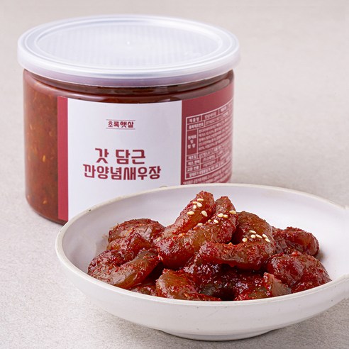 초록햇살 갓 담근 깐양념새우장 500g