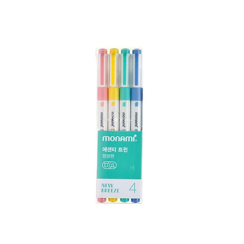 모나미 에센티 트윈 형광펜 4색SET