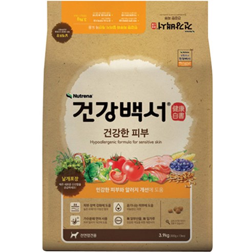 건강백서 전연령 생선 건강한 피부 애견사료