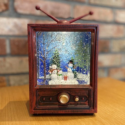 레트로 TV 멜로디 워터볼 오르골