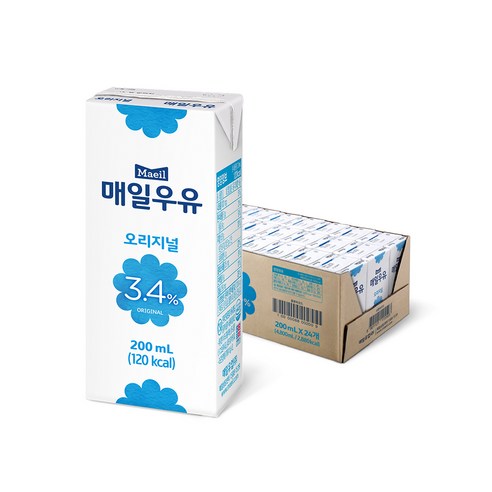 매일 멸균우유 오리지널 200ml