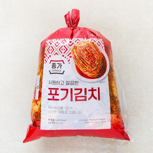대상 종가 포기김치 4kg