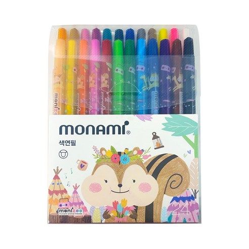모나미 모니주 여아용 샤프식 색연필 24색