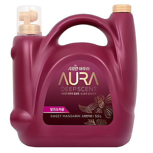 AURA 딥센트 초고농축 일반 섬유유연제 스윗만다린 본품, 5.5L